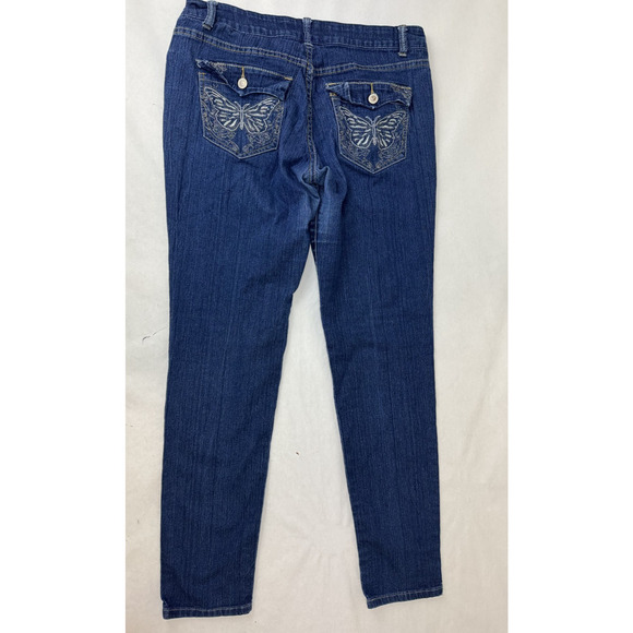 Vintage Y2K L2 Embellished Butterfly Pocket Levi's Butterfly Jeans Size 13 Taper - Picture 1 of 9